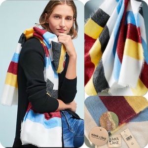 Anthropologie Preppy Striped Scarf NWT Retail $58
